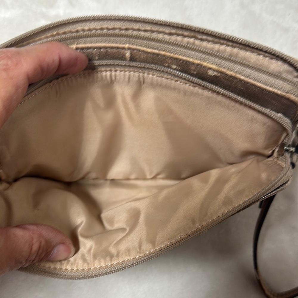 Coach Tan and Pink Signature Wristlet Clutch - Picture 8 of 15